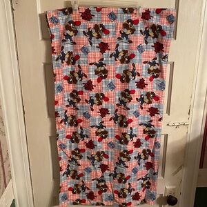 Vintage 90's Looney Tunes Tasmanian Devil Kids Small Blanket Throw Crib Nursery